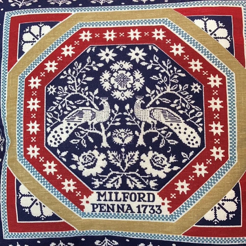 Milford Penna 1773 Double Sided Pillow Handmade